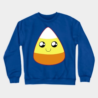 Cute Happy Candy Corn (Blue) Crewneck Sweatshirt